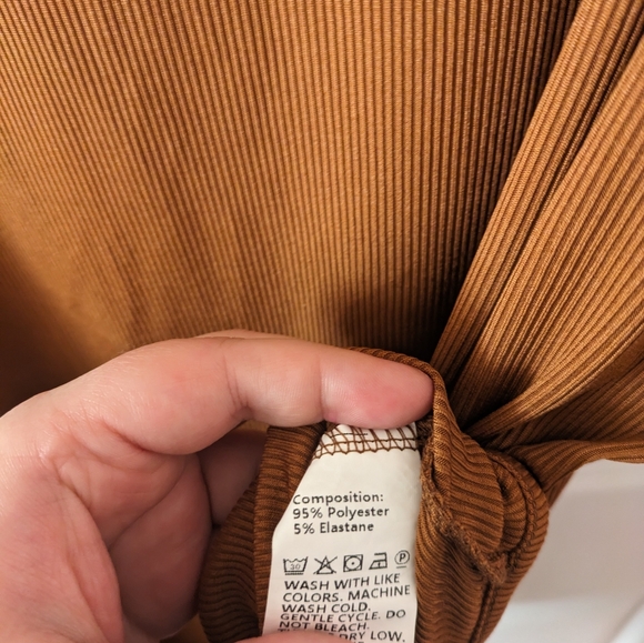 NWOT SHEIN Curve Size 4X Bodysuit Toffee Color - Picture 4 of 4